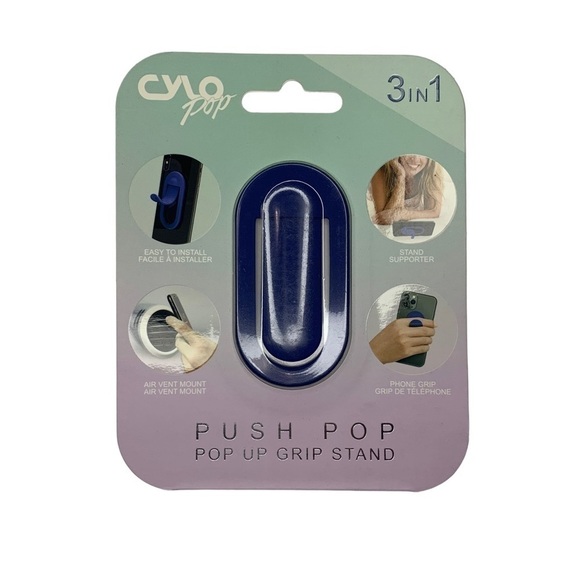 CYLO Pop Push Pop Grip Stand Navy Blue - Picture 4 of 5